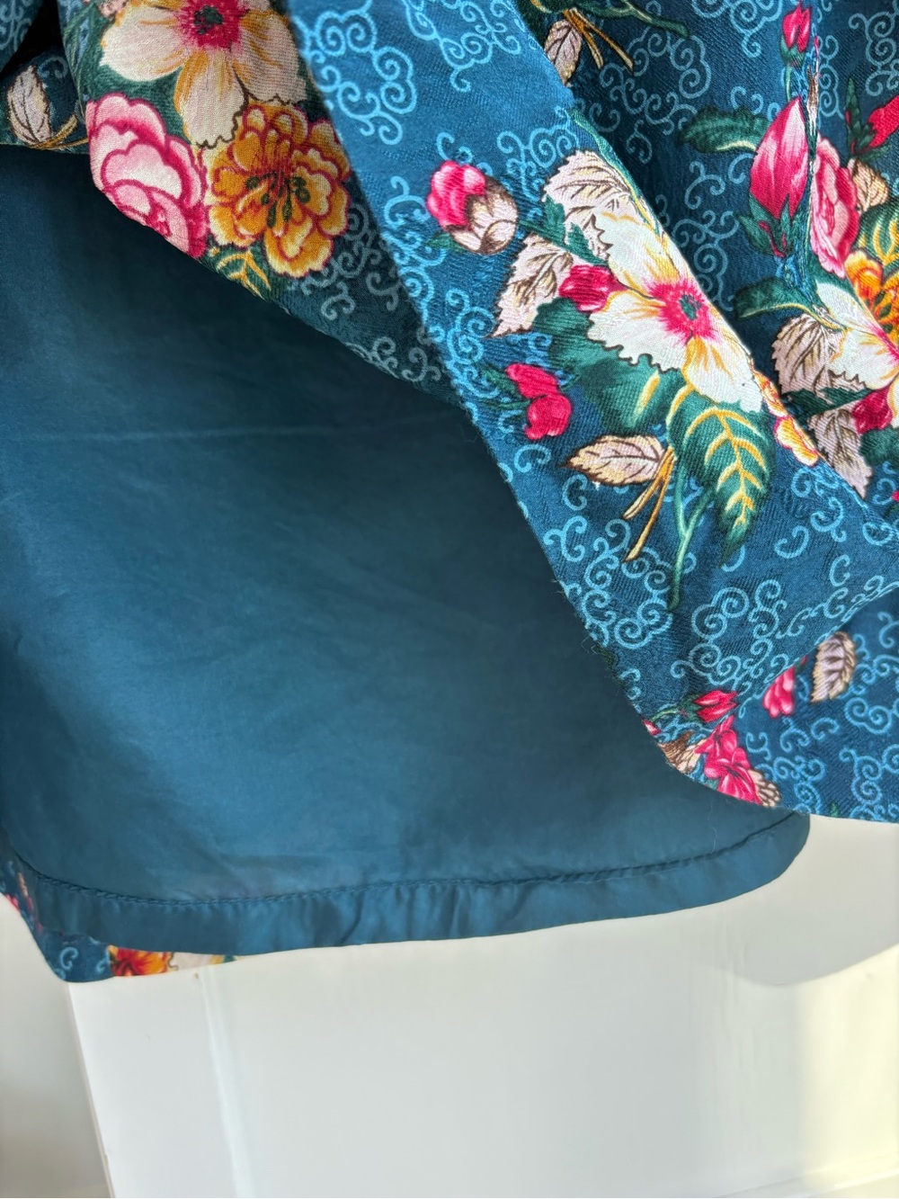 Alcott & Andrews 100% Silk Floral Midi Skirt Vintage Cottagecore Whimsigoth - Picture 6 of 9